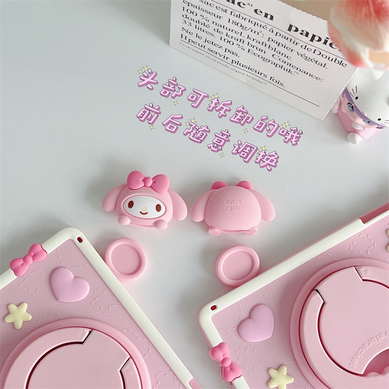 Ốp Lưng Cho Honor Pad 20 12.1 Inch 2026 HEY4-W09 / W19 Pad 10 2025 12.1 Inch Xoay 360 Độ An Toàn Trẻ Em Keo Mềm Đứng Chống Sốc Bao Dễ Thương