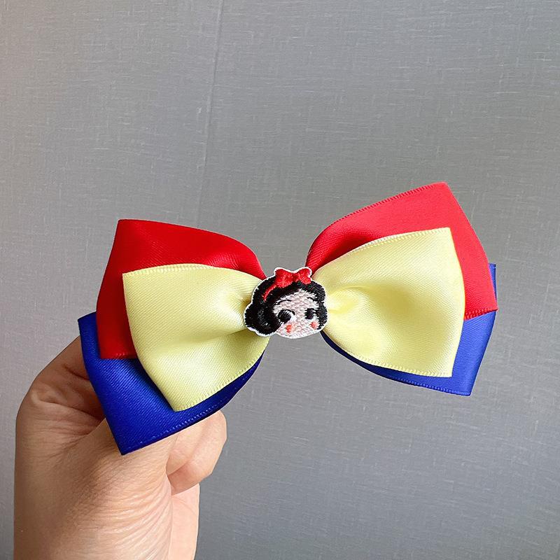 Yt2 Bạch Tuyết Kẹp Tóc Trẻ Em Công Chúa Trang Điểm Phụ Kiện Tóc Cá sấu Kẹp Bé Nơ streamer Mũ Đội Đầu TY2