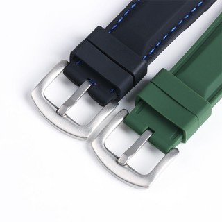 Dây Đeo Đồng Hồ Bằng Cao Su Silicone Chống Nước Chống Mồ Hôi Kích Thước 18mm 20mm 22mm 24mm