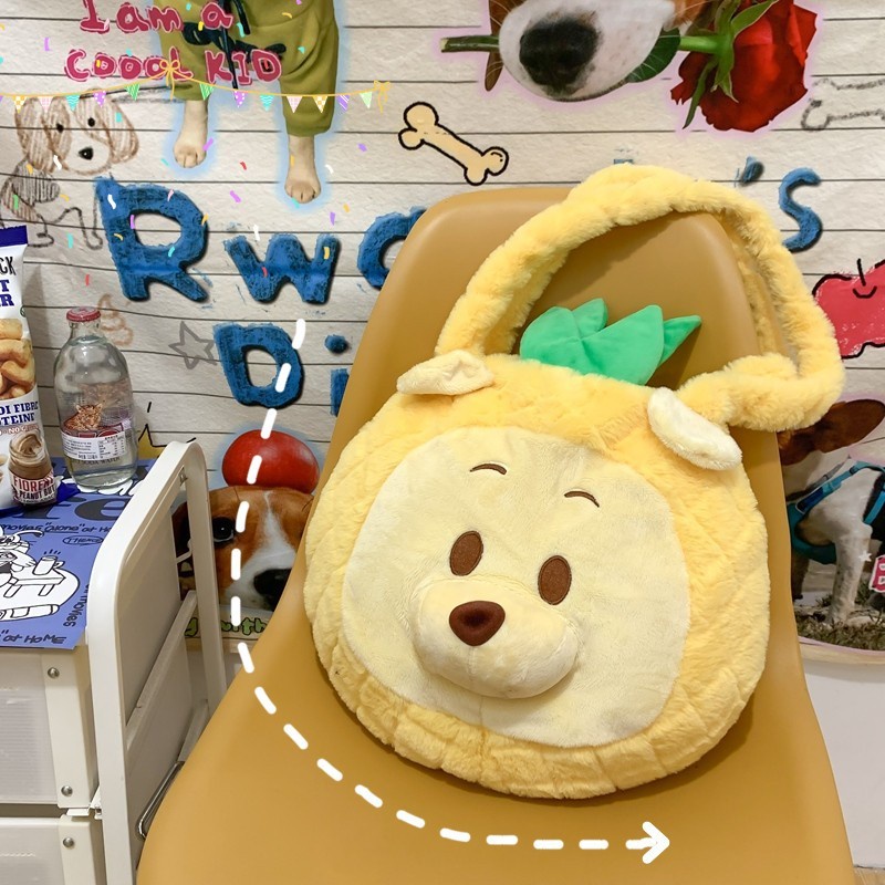 Túi Đeo Vai Cỡ Lớn In Hình Gấu Pooh Chip Lotso Nhồi Bông Disney Dễ Thương Cho Học Sinh