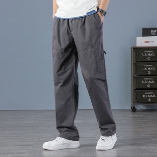 Quần Jogger Cotton Ống Suông Rộng Nhiều Túi Cho Nam Size M-6XL