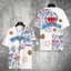 Áo thun unisex cosplay hình Jingle Cat Doremon, phù hợp mọi lứa tuổi, nhiều kích cỡ