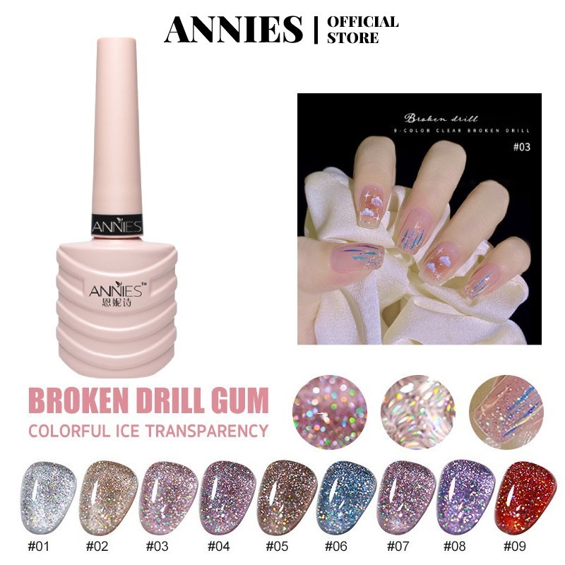 ANNIES Nail Polish Gel Needs Baked Decals Golden Sand Sparkling Durable Not Easy To Fall Off New Fashion