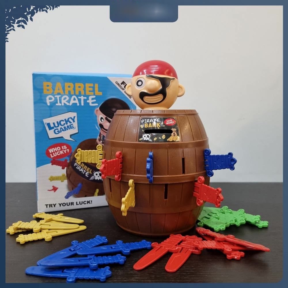 Hộp đồ chơi đâm hải tặc Barrel Pirate loại lớn 24 que, đồ chơi vui nhộn