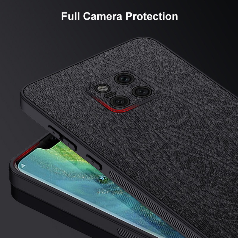 Bao Da Điện Thoại Họa Tiết Vân Gỗ Bảo Vệ Cho huawei mate 20 / mate 20 pro Ốp