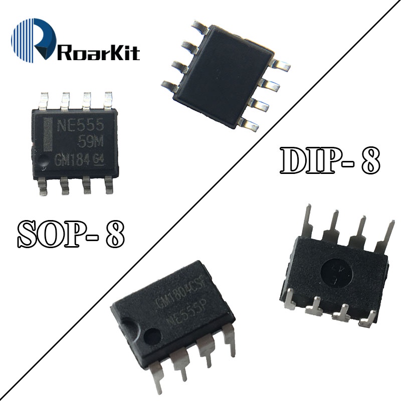 10 Cái / lốc Mới NE555 NE555P NE555N 555 Hẹn Giờ DIP-8 8 Pin Ổ Cắm DIP ...