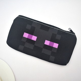 YT4 Minecraft Hộp Đựng Bút Hoạt Hình Túi Đựng Bút Sinh Viên Dây Kéo Vải Văn Phòng Phẩm Túi Trẻ Em Thay Đổi Lưu Trữ Cá Tính