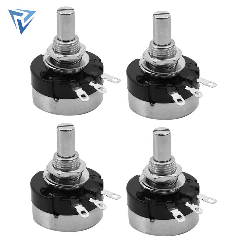 Bộ 4 Chiết Áp Carbon Xoay Được Kèm Núm Vặn RV24YN 20S B103 10K Ohm ...