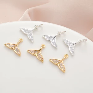 Mặt dây chuyền Nàng tiên cá đuôi tự làm 14K Zircon
