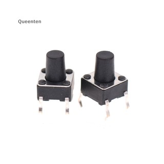 Queenten 50 chiếc Nút ấn xúc giác 6 * 6 * 8mm Tact Micro 4-Pin QT
