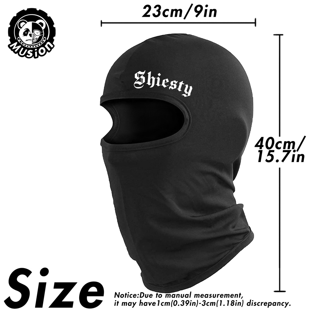 Mũ che mặt balaclava Musion họa tiết chữ Shiesty thoáng khí hiphop khi lái xe thể thao ngoài trời