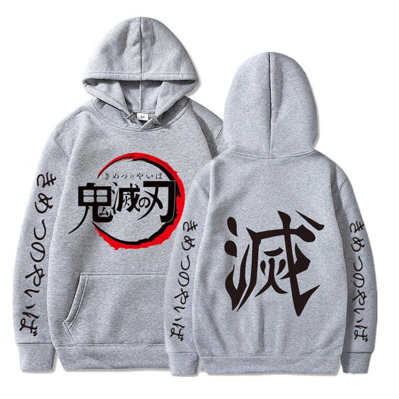 Nhật bản anime demon slayer hoodies áo khoác nỉ nam nữ kimetsu no yaiba hoody thời trang dạo phố harajuku áo chui đầu hip hop