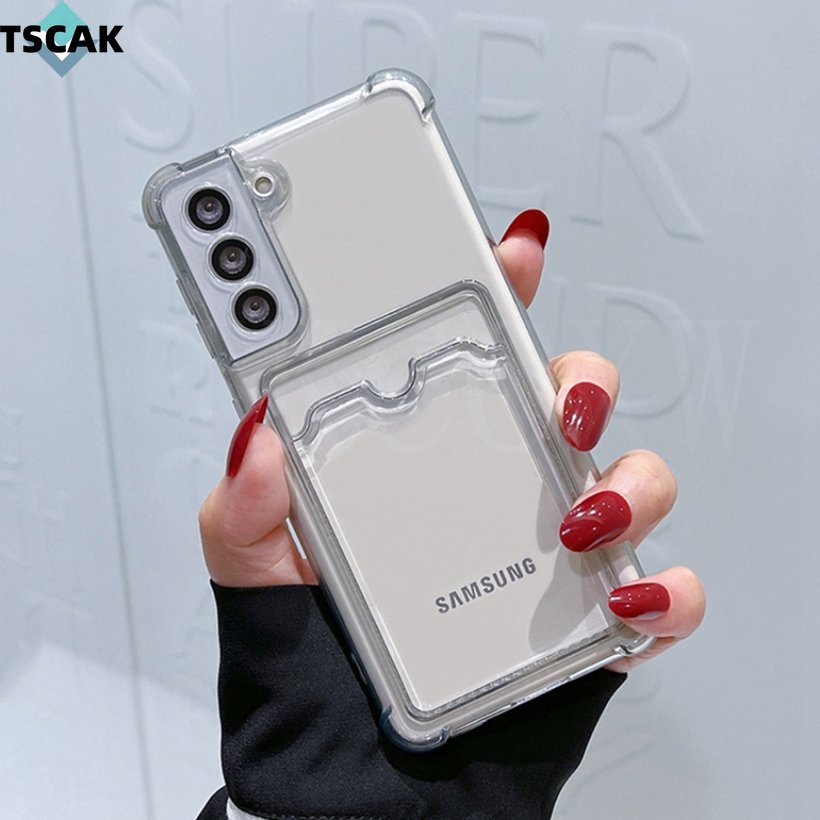 Ốp Điện Thoại TPU Màu Kẹo Trong Suốt Có Túi Khí Chống Rơi Và Ngăn Đựng Thẻ Cho Samsung A13 A14 A23 A33 A34 A53 A54