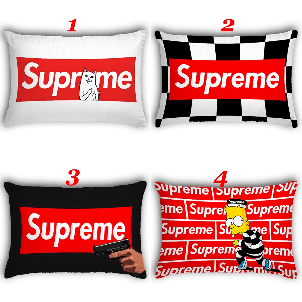 Vỏ Gối Chữ Nhật In Logo Supreme Một Mặt Bằng Polyeste Trang Trí Nhà Cửa (Không Kèm Lõi)
