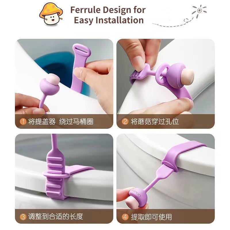 Dụng Cụ Nhấc Nắp Bồn Cầu Bằng Silicone Chống Bẩn Có Tay Cầm
