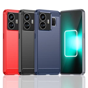Dành cho Realme GT Neo 5 GT3 Kết cấu chải siêu mỏng Vỏ nhựa TPU mềm chống sốc