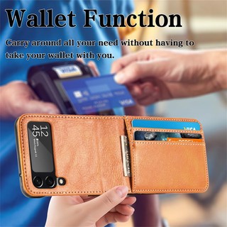 Samsung Galaxy Z Flip 4 Z Flip 3 Ví Đựng Ảnh Bao Da Thẻ Tín Dụng Holde Vỏ Z Flip 7 6 Business Hard Pc Cover