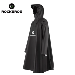 ROCKBROS Chống Thấm Nước Đi Xe Đạp Mưa Poncho Nhẹ Polyester Hood & Tay Áo Cho Xe Đạp Điện Phụ Kiện Đi Xe Đạp Unisex