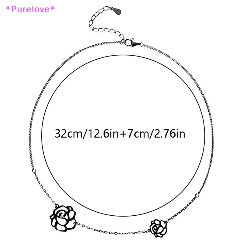 Vòng Cổ Choker Hoa Hồng Đen Phong Cách Gothic Hàn Quốc Thời Trang Mới