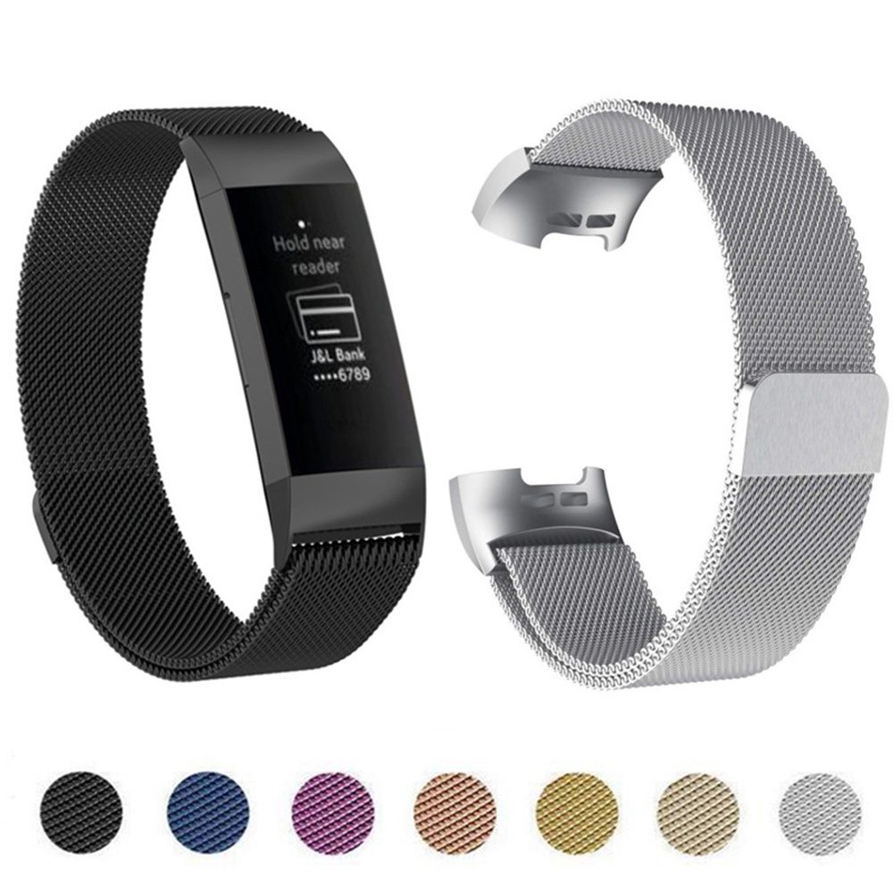 Dây Đeo Inox Khóa Nam Châm Cho Đồng Hồ Thông Minh Fitbit Charge 2 3 4 5 3 Se Shopee Việt Nam 0966