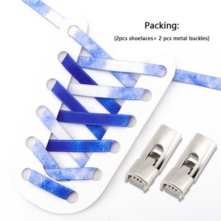 Chữ Thập Kim Loại Khóa Không Dây Buộc Dây Giày 8MM Đế Bằng Đàn Hồi Cầu Vồng Dây Không Dây Buộc Dây Giày Cho Người Lớn Trẻ Em Dây Giày