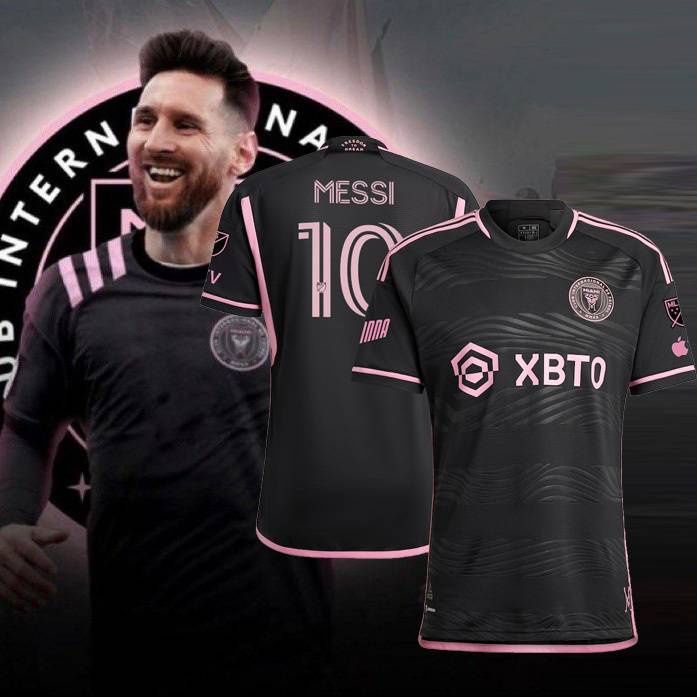 Áo Thun Thể Thao Tay Ngắn In Hình Inter Miami Cf Away Lionel Messi 2023-2024  Thời Trang Cho Nam Và Nữ | Shopee Việt Nam
