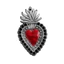 Miss * Retro Heart Charm Skull Mặt dây chuyền trang trí trang trí cho bông tai và dây chuyền DIY