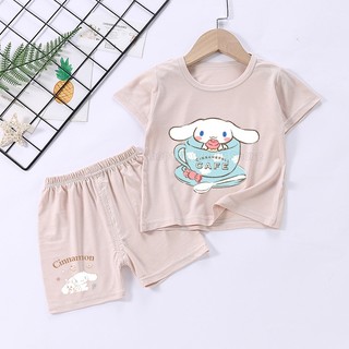 [Hàng Tại Chỗ] Bộ Đồ Ngủ Ngắn Tay Mỏng Nhẹ Thoải Mái Dòng sanrio pochacco Dễ Thương Cho Trẻ Em