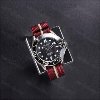 Dây đeo đồng hồ vải nylon cổ điển 20/22mm, kiểu NATO/ZULU, vòng tay unisex cho nam nữ