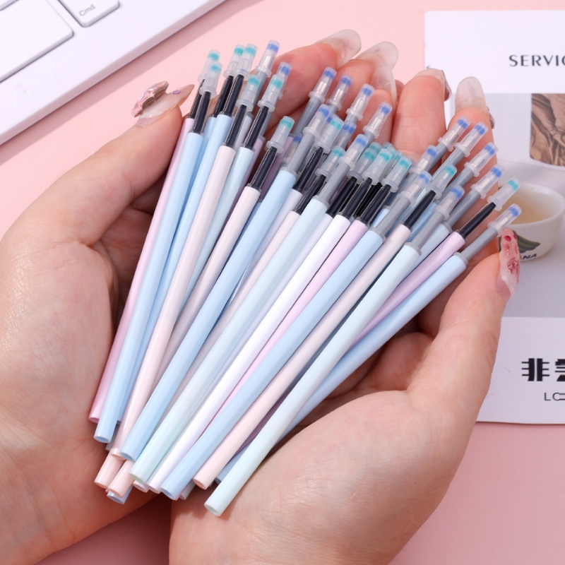 Set 10 / 20 Ruột Bút Mực Gel / Macaron Thay Thế Màu Đen Tiện Dụng Cho Học Sinh / Văn Phòng