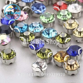 100 Viên Đá Đế S20-5mm Tròn 2D Hạt Pha Lê Đính kết Trang Phục, Làm Phụ Kiện Thời Trang