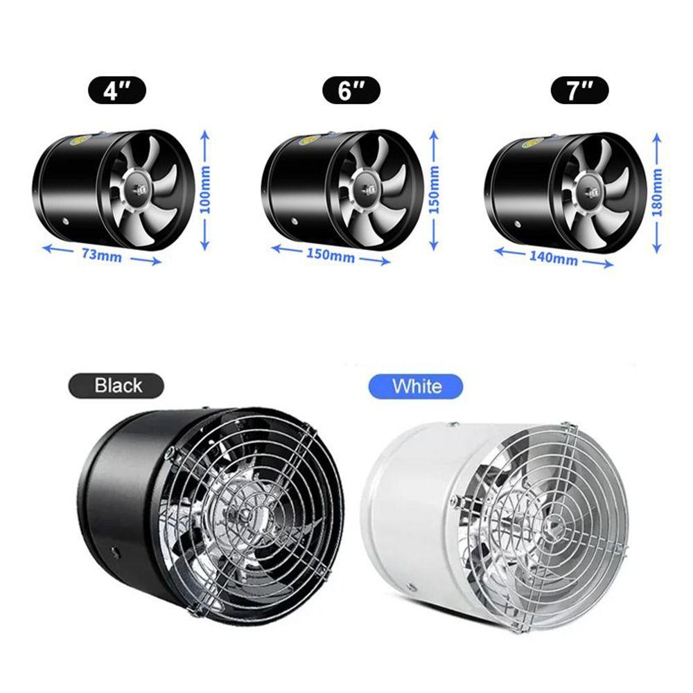 Quạt Xả YUUKII, Quạt Xả Tắt Tiếng Siêu Hút 4 '' 6 '', Thông Gió Không Khí Mạnh Mẽ Ống Đen Trắng Vệ Sinh Trần Nhà Bếp Gia Đình