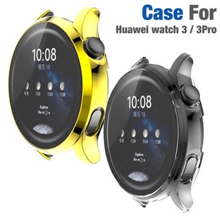 Vỏ đồng hồ bảo vệ cho Huawei Watch 3 / 3 Pro 46mm 48mm Vỏ PC cứng có bảo vệ màn hình Phụ kiện kính cường lực cho Huawei GT3 Vỏ đồng hồ