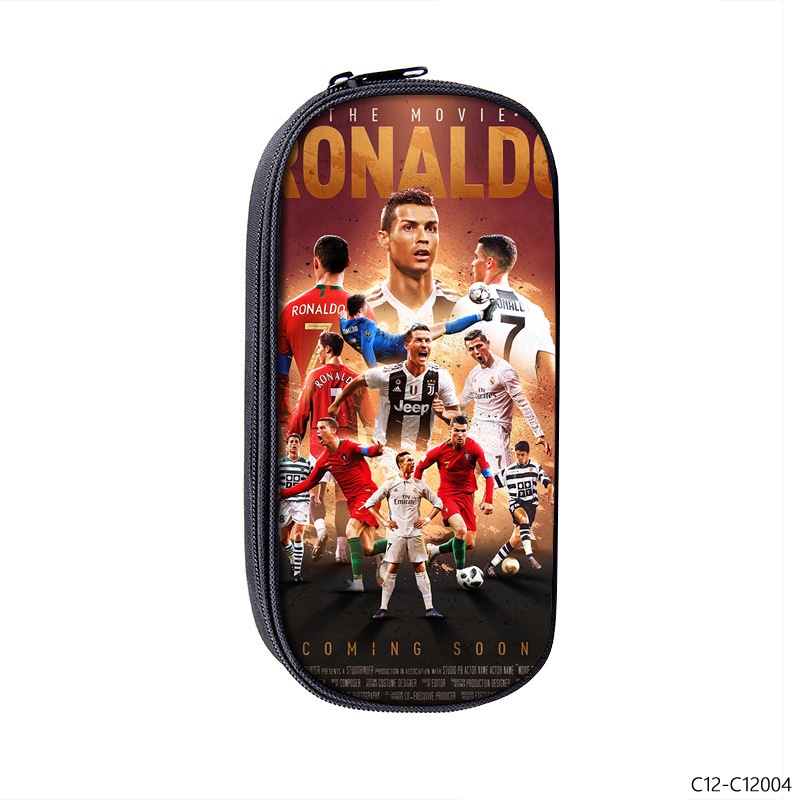 HK1 Cristiano Ronaldo Hộp đựng bút chì sáng tạo và đơn giản lưu trữ bút sinh viên dung lượng lớn văn phòng phẩm đa chức năng bo