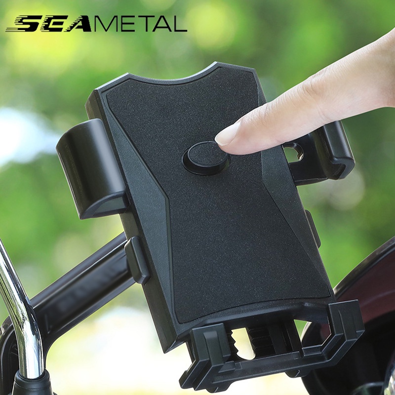 Giá đỡ điện thoại SEAMETAL 4.8-6.4 inch bằng kim loại gắn tay lái xe đạp / mô tô
