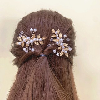 Kẹp TóC HìNh Hoa ĐíNh Kim Cương NgọC Trai Giả Dễ Thương Cho Nữ
