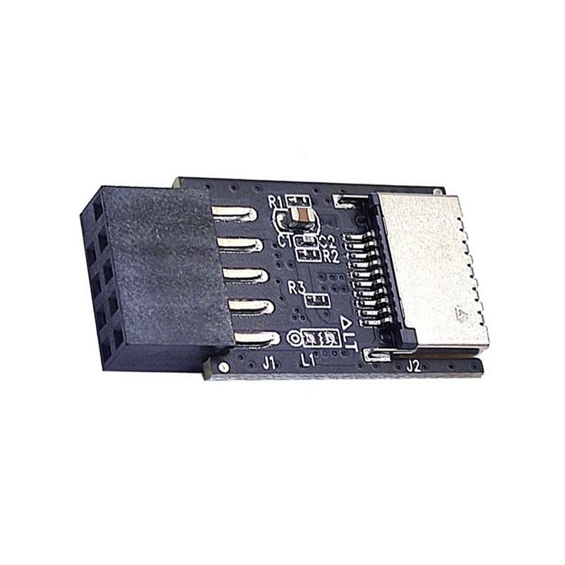 Bo mạch chủ USB2.0 9Pin sang TYPE-C A-KEY Bộ chuyển đổi đầu nối phía trước USB3.2 TYPE-E Bộ chuyển đổi tiêu đề giao diện