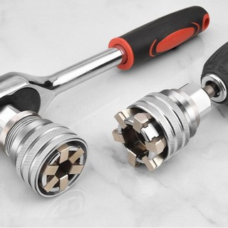 Glkwc 3 / 8inch 10-19mm Tay áo đa năng có thể điều chỉnh linh hoạt Cờ lê đầu bền