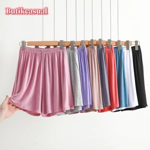 Phụ Nữ Modal Cotton plus size Quần short 2023 Thời Trang Mùa Hè Đồng Bằng Thường Ngày Cao Cấp Quần short Thoải Mái Độ Đàn Hồi Rời Rộng Quần Ngắn An Toàn