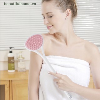 Bàn Chải Tắm Chà Lưng Cán Dài Bằng Silicone