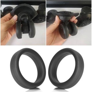 Vòng bánh xe hành lý 4 cái, đường kính 35 mm vòng cao su linh hoạt, vòng bánh xe phẳng dày có thể co giãn silicone bánh xe hành lý