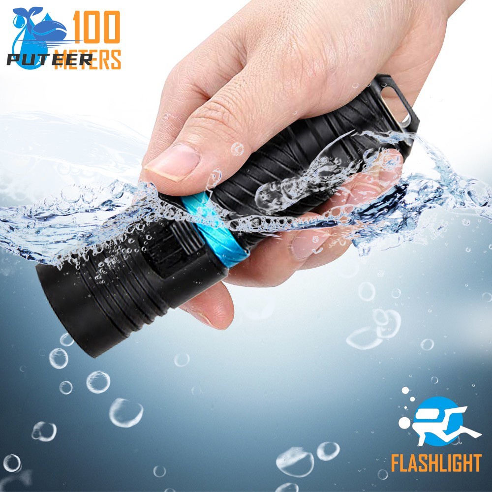 Đèn lặn Scuba LED Cree XM-L2, 2000LM, Chống Nước đến 100M