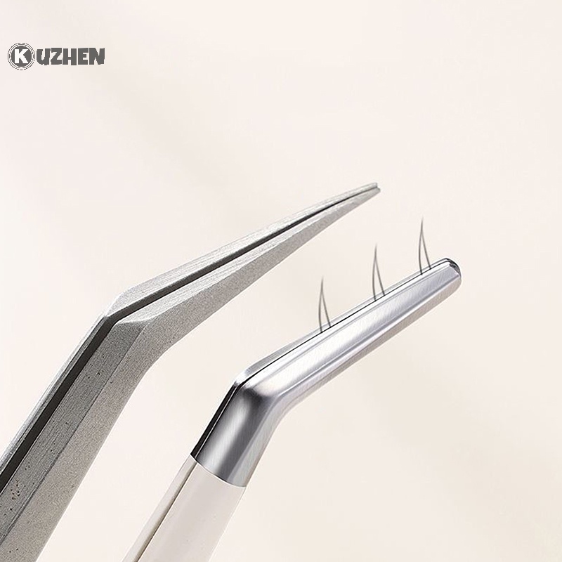 Kuzhen Nhíp Gắn Mi Giả Bằng Thép Không Gỉ Chống Tĩnh Điện Độ Chính Xác Cao Kèm Đầu Sợi Trang Điểm