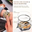 Kính + Ốp Lưng Cho Samsung Galaxy Watch 6 40mm 44mm Phụ Kiện Bling Kim Cương PC + Bảo Vệ Màn Hình Galaxy Watch 6 Cover Case