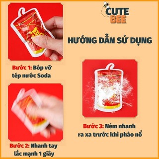 Đồ chơi PHÁO NÉM cầm tay CUTE BEE tiếng kêu to, chất liệu an toàn cho trẻ nhỏ - Pháo chanh, pháo soda, pháo giấy
