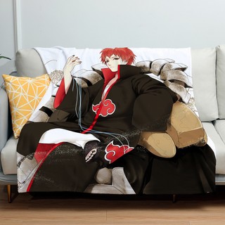 Chăn Flannel mềm mại in hình Anime Naruto Uzumaki Naruto & Kakashi Hatake & Sasuke, thoải mái ấm áp, dùng cho giường, điều hòa, văn phòng, ngủ