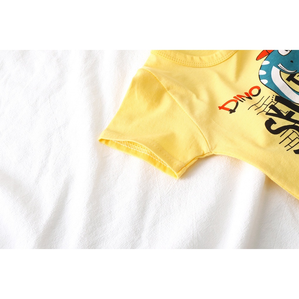 Phong Cách Mới Trẻ Em Tay Ngắn Phù Hợp Với Cotton Bé Trai Quần Áo Trẻ Em Bé Gái Quần Short Thể Thao Homewear Phù Hợp Với