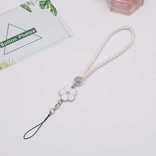 Dây treo cổ tay chống mất Dây da PU Dây hoa Dây điện thoại di động Dây điện thoại di động Dây buộc điện thoại di động Móc khóa