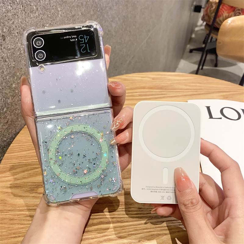 Ốp Điện Thoại Epoxy Chống Sốc Lấp Lánh Sang Trọng Cho Samsung Galaxy Z Flip 4 Flip 3 5G