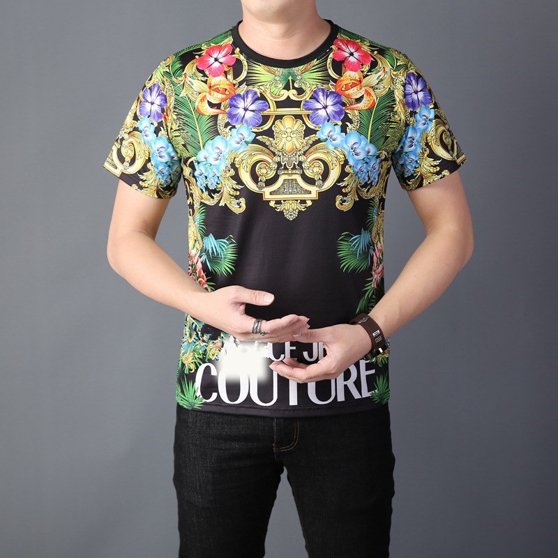 Áo Thun Nam Ngắn Tay In Họa Tiết 3D Phong Cách Gothic Sang Trọng